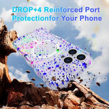 iPhone 15 Pro Max Wave-Edge Laser Glitter MagSafe Cover - stjerne