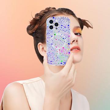 iPhone 15 Pro Max Wave-Edge Laser Glitter MagSafe Cover - stjerne