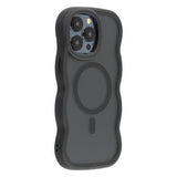 iPhone 15 Pro Max Bølgekant magnetisk hybrid cover - sort