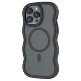 iPhone 15 Pro Max Bølgekant magnetisk hybrid cover - sort