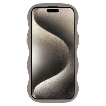 iPhone 15 Pro Max Bølgekant magnetisk hybrid cover - grå