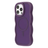 iPhone 15 Pro Max Bølgekant magnetisk hybrid cover - lilla