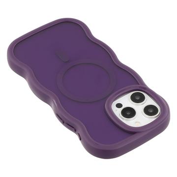 iPhone 15 Pro Max Bølgekant magnetisk hybrid cover - lilla