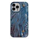 iPhone 15 Pro Max Rynket galvaniseret TPU Cover - Blå