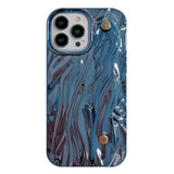 iPhone 15 Pro Max Rynket galvaniseret TPU Cover - Blå