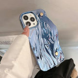 iPhone 15 Pro Max Rynket galvaniseret TPU Cover - Blå