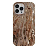 iPhone 15 Pro Max Rynket galvaniseret TPU Cover - Guld
