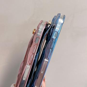 iPhone 15 Pro Max Rynket galvaniseret TPU Cover - Guld