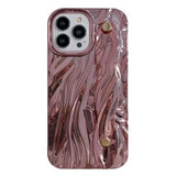 iPhone 15 Pro Max Rynket galvaniseret TPU Cover - Pink