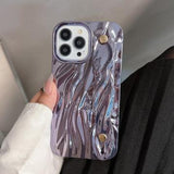 iPhone 15 Pro Max Rynket galvaniseret TPU Cover - Lilla
