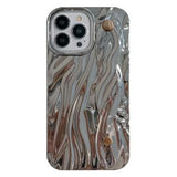iPhone 15 Pro Max Rynket galvaniseret TPU Cover - Sølv