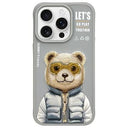 iPhone 15 Pro Nimmy Friends Cool&Cute 2.0 bjørne cover- grå