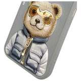 iPhone 15 Pro Nimmy Friends Cool&Cute 2.0 bjørne cover- grå
