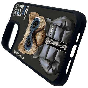iPhone 15 Pro Nimmy Friends Cool&Cute 2.0 Hund Cover - Sort