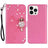 iPhone 15 Pro Ugle Rhinsten Pung - Hot Pink
