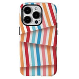iPhone 15 Pro Striber aftageligt 2-i-1 hybrid cover - regnbuefarvet