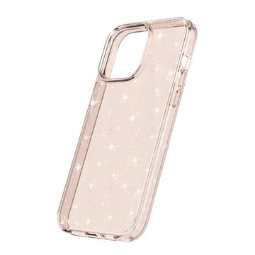 iPhone 15 Pro Stylish Glitter Series Hybrid Cover - Guld
