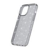 iPhone 15 Pro Stylish Glitter Series Hybrid Cover - Grå