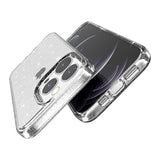 iPhone 15 Pro Stylish Glitter Series Hybrid Cover - Hvid