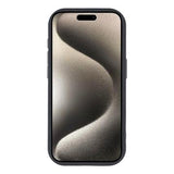 iPhone 15 Pro Stilfuldt stødsikkert TPU cover med forhøjede kanter - sort / stor sløjfe