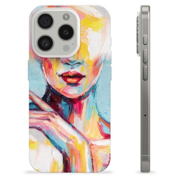 iPhone 15 Pro TPU Cover - Abstrakt Portræt