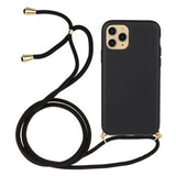 iPhone 15 Pro TPU Cover med Nøglesnor - Sort