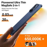 iPhone 15 Pro Torras OriginFit MagSafe Cover - marineblå