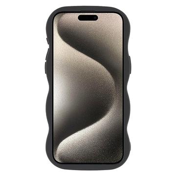 iPhone 15 Pro Bølgekant magnetisk hybrid cover - sort