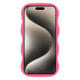 iPhone 15 Pro Bølgekant magnetisk hybrid cover - hot pink