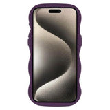 iPhone 15 Pro Bølgekant magnetisk hybrid cover - lilla