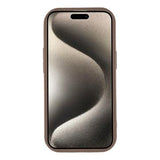 iPhone 15 Stilfuldt stødsikkert TPU cover med forhøjede kanter - Brun / Sløjfe