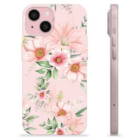 iPhone 15 TPU Cover - Vandfarveblomster