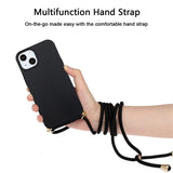iPhone 15 TPU Cover med Nøglesnor - Sort