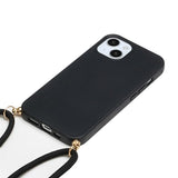 iPhone 15 TPU Cover med Nøglesnor - Sort