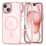 iPhone 15 Tech-Protect Magmat Cover - MagSafe Kompatibel - Pink / Klar