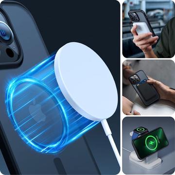 iPhone 15 Tech-Protect Magmat Cover - MagSafe Kompatibel - Sky Blå / Frostet
