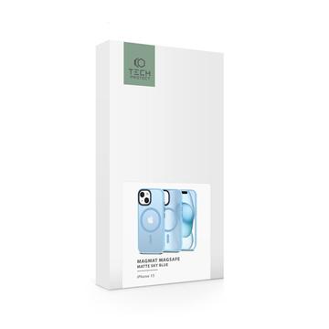 iPhone 15 Tech-Protect Magmat Cover - MagSafe Kompatibel - Sky Blå / Frostet