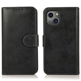 iPhone 15 Vintage 2-i-1-pungetui med aftageligt låg - sort