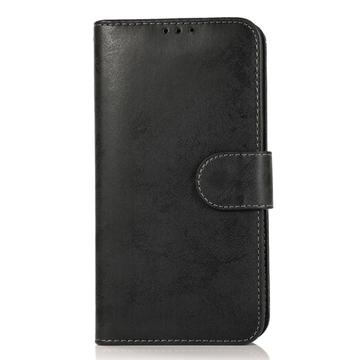 iPhone 15 Vintage 2-i-1-pungetui med aftageligt låg - sort