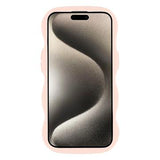 iPhone 15 Bølgekant magnetisk hybrid cover - pink