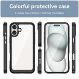 iPhone 16 Anti-Shock Hybrid Cover - Sort