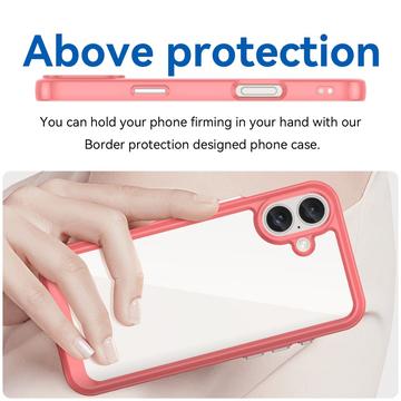 iPhone 16 Anti-Shock Hybrid Cover - Rød