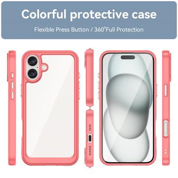 iPhone 16 Anti-Shock Hybrid Cover - Rød