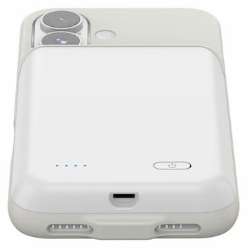 iPhone 16 Backup Battericover - 7000mAh - Hvid