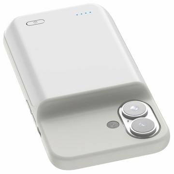 iPhone 16 Backup Battericover - 7000mAh - Hvid