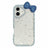 iPhone 16 Sløjfe- og Rhinstens-epoxy Cover - Blå