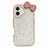 iPhone 16 Sløjfe- og Rhinstens-epoxy Cover - Pink