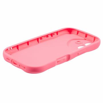iPhone 16 Candy Color Wavy TPU Cover - Hot Pink