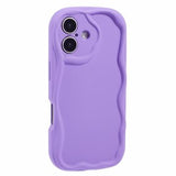 iPhone 16 Candy Color Wavy TPU Cover - Lilla