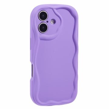 iPhone 16 Candy Color Wavy TPU Cover - Lilla